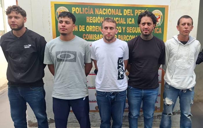 Ica: capturan a cinco colombianos del “gota a gota” tras asaltar una casa durante cobro